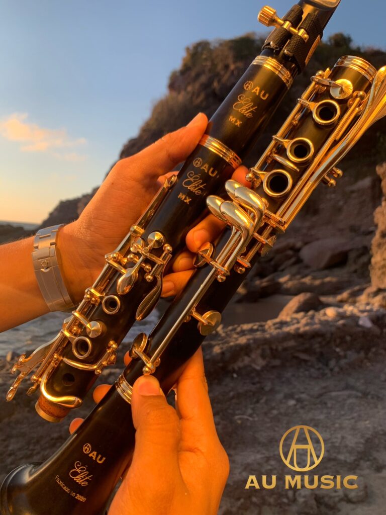 Clarinete ELITE bañado en oro de 18 kilates